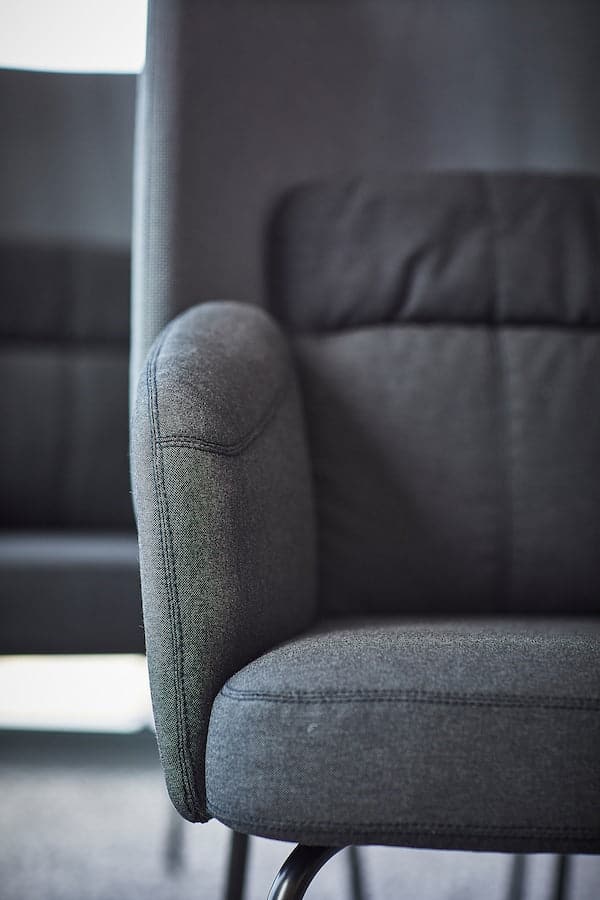 Ikea BINGSTA - Armchair, Vissle dark grey/Kabusa dark grey ,