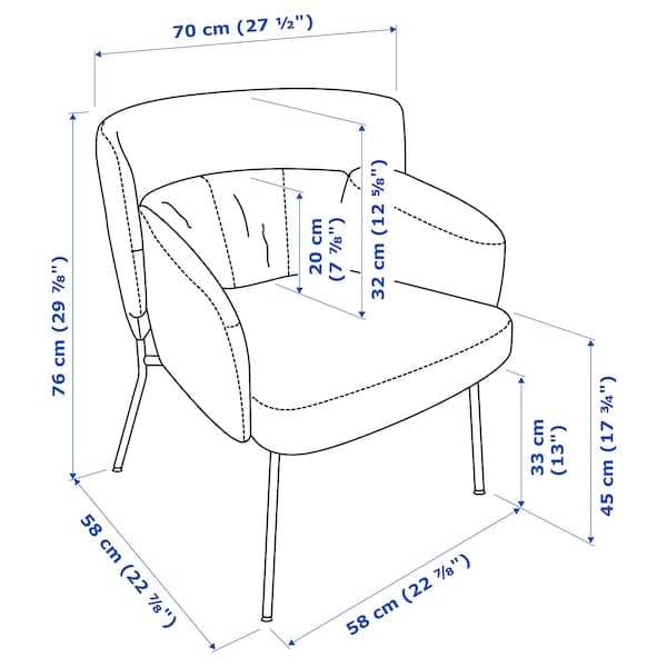 BINGSTA - Armchair, Vissle dark grey/Kabusa dark grey , - Premium  from Ikea - Just €193.99! Shop now at Maltashopper.com