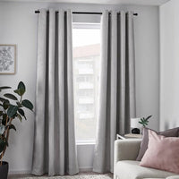 BIRTNA Blackout curtains, 1 pair - gray 145x300 cm , 145x300 cm - best price from Maltashopper.com 90480769