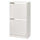 BISSA shoe cabinet with 2 compartments, white, 49x28x93 cm