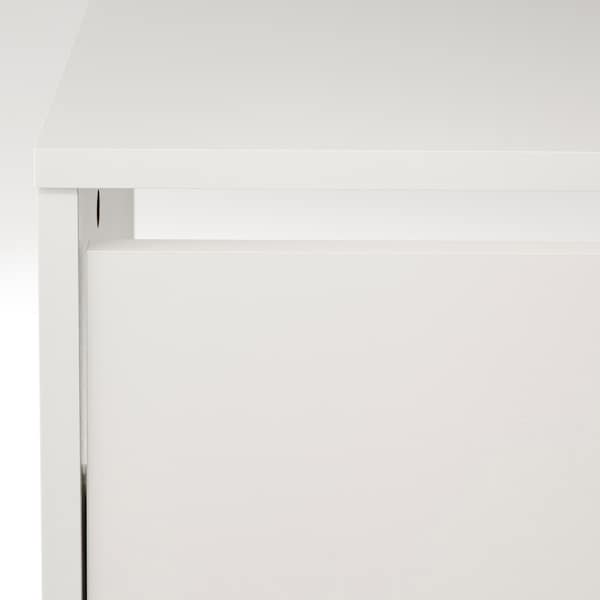 Ikea BISSA - Shoe cabinet with 3 compartments, white, 49x28x135 cm