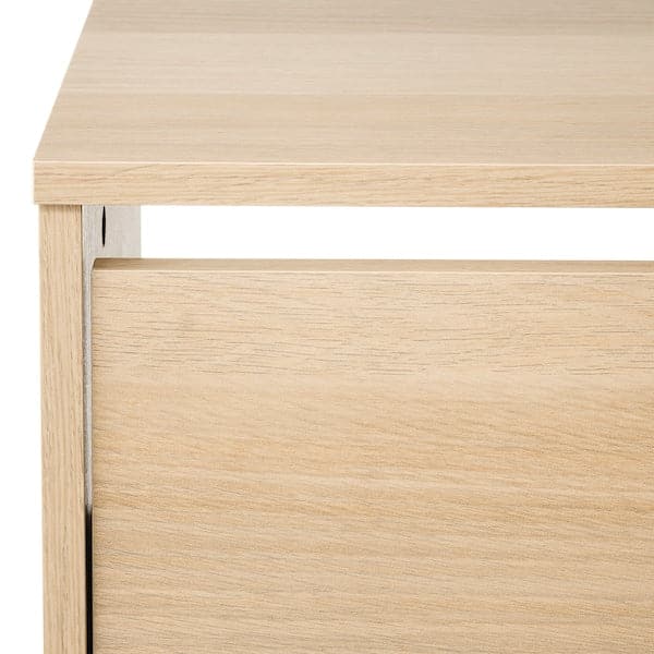 Ikea BISSA - Shoe cabinet with 3 compartments, oak effect, 49x28x135 cm