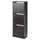 BISSA shoe cabinet with 3 compartments, black-brown, 49x28x135 cm