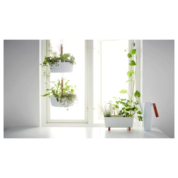Ikea BITTERGURKA - Plant pot, white, 32x15 cm