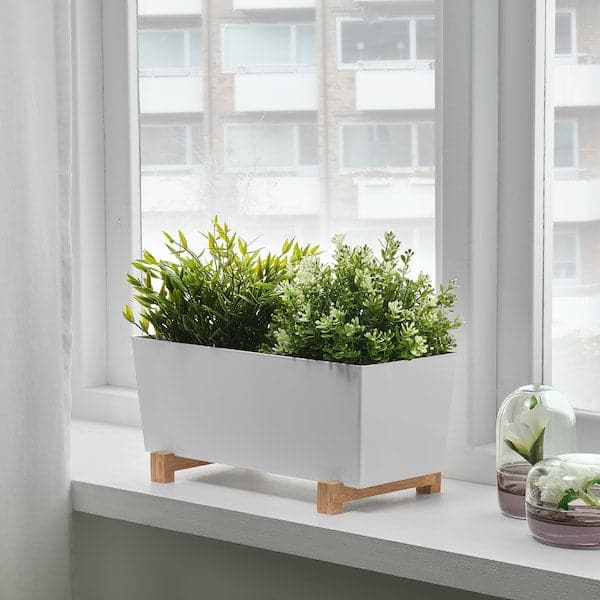 Ikea BITTERGURKA - Plant pot, white, 32x15 cm