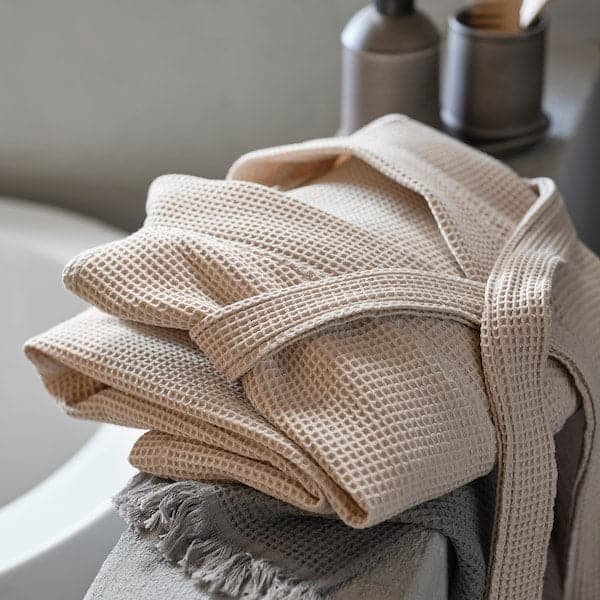 Ikea BJÄLVEN - Bath robe, beige, S/M