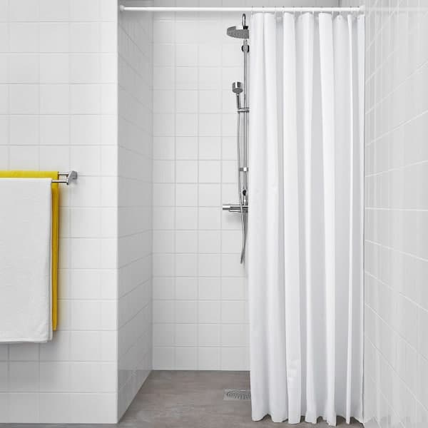 BJÄRSEN - Shower curtain, white