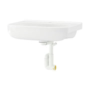 Ikea BJÖRKÅN - Wash-basin with water trap, white, 54x40 cm