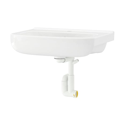 Ikea BJÖRKÅN - Wash-basin with water trap, white, 54x40 cm
