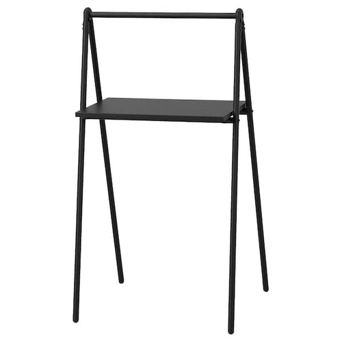 BJÖRKÅSEN - Folding table, black, 59x35 cm