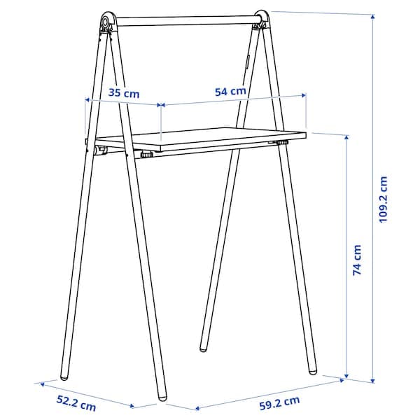 Ikea BJÖRKÅSEN - Folding table, black, 59x35 cm