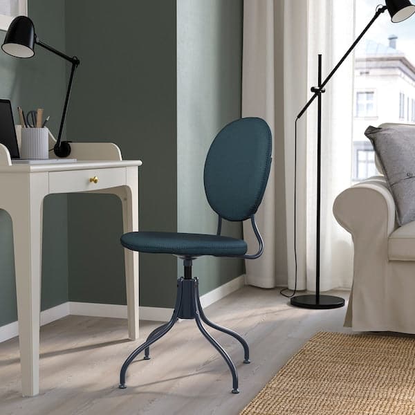 Ikea BJÖRKBERGET Swivel Chair - Blue Idekulla