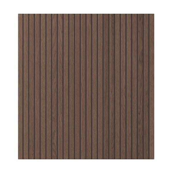 BJÖRKÖVIKEN - Door, brown stained oak veneer, 60x64 cm