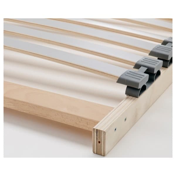 BJÖRKSNÄS - Bed frame, birch veneer/Lönset, 160x200 cm , 160x200 cm - Premium  from Ikea - Just €687.99! Shop now at Maltashopper.com