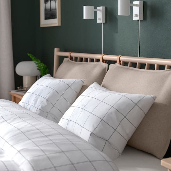 BJÖRKSNÄS - Bed frame, birch veneer/Lönset, 160x200 cm - best price from Maltashopper.com 89501697