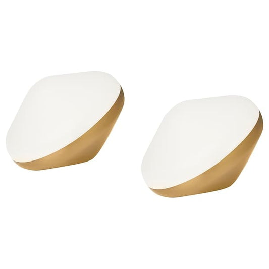 Ikea BJÖRKSPIREA - LED decoration lighting, brass-colour diamond-shaped, 2 pack
