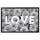 BJÖRKSTA picture with frame, flower love/black, 118x78 cm