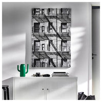 BJÖRKSTA - Picture with frame, balconies/aluminium-colour, 78x118 cm - best price from Maltashopper.com 69508949