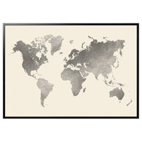 BJÖRKSTA - Canvas with frame, world/black, , 200x140 cm - best price from Maltashopper.com 89508948