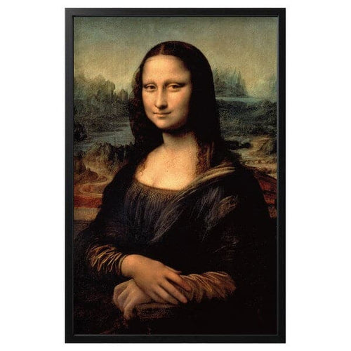 BJÖRKSTA Canvas framed - Mona Lisa/black 78x118 cm