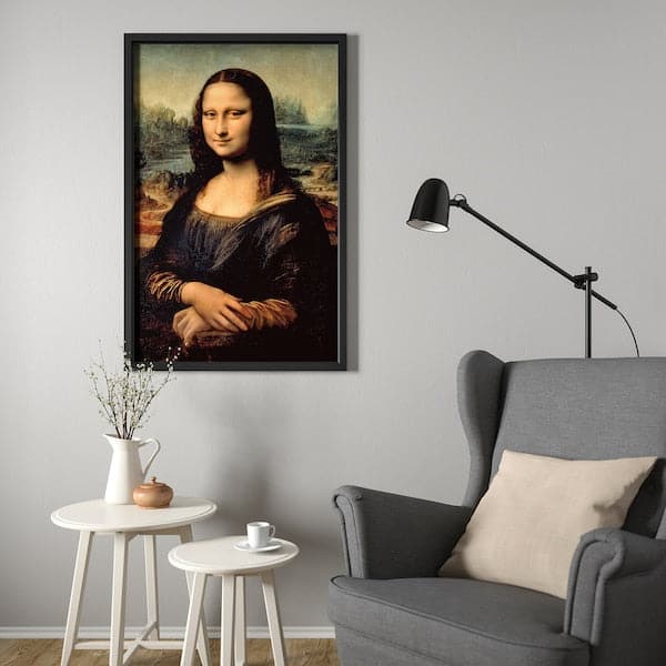 BJÖRKSTA Canvas framed - Mona Lisa/black 78x118 cm - Premium Decor from Ikea - Just €64.99! Shop now at Maltashopper.com