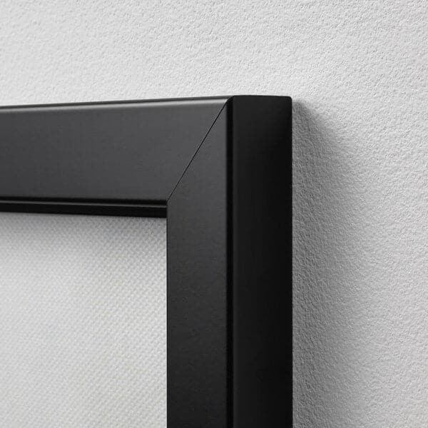 Ikea BJÖRKSTA - Picture with frame, curious cow/black, 140x100 cm