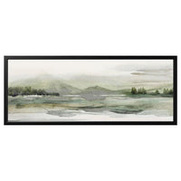 BJÖRKSTA - Canvas with frame, green/black nature, , 140x56 cm - best price from Maltashopper.com 29508927