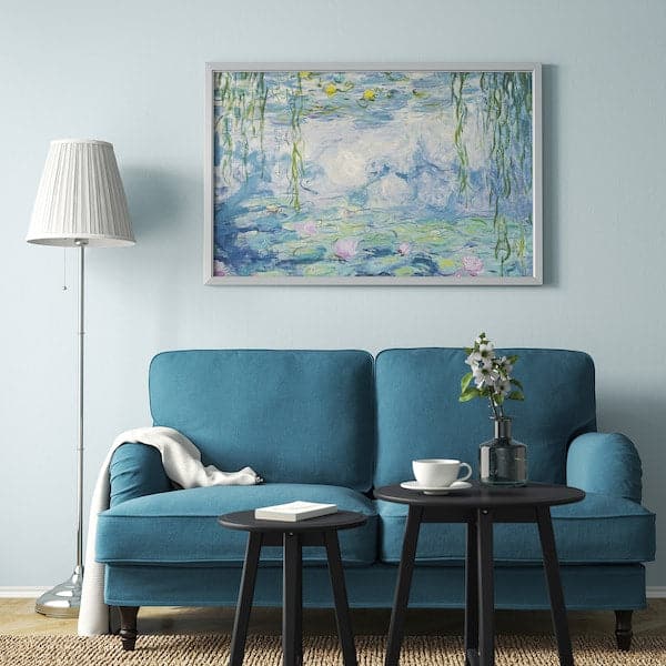 Ikea BJÖRKSTA Canvas framed - Water lilies II/aluminum color 118x78 cm