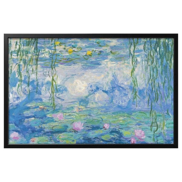 BJÖRKSTA Canvas framed - Water lilies II/black 118x78 cm , 118x78 cm - best price from Maltashopper.com 49384860