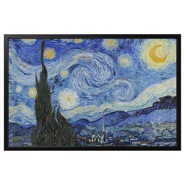 BJÖRKSTA Canvas framed - Starry night/black 118x78 cm , - best price from Maltashopper.com 09384857