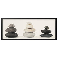 BJÖRKSTA Framed canvas, stones / black,140x56 cm , 140x56 cm - best price from Maltashopper.com 29471603