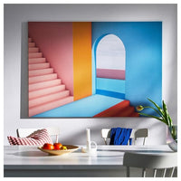BJÖRKSTA - Picture with frame, doorway/aluminium-colour, 140x100 cm - best price from Maltashopper.com 79508915