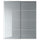 BJÖRNÖYA - BJÖRNÖYA Pair of sliding doors, grey tinted effect, 200x236 cm