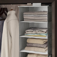 BLÄDDRARE - Hanging storage with 7 compartments, grey/patterned, 30x30x90 cm - best price from Maltashopper.com 10474404