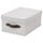 BLÄDDRARE - BLÄDDRARE Box with lid, grey/patterned, 25x35x15 cm