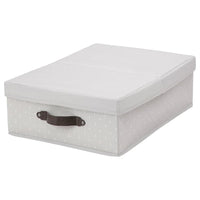 BLÄDDRARE - Box with lid, grey/patterned, 35x50x15 cm - best price from Maltashopper.com 90474396