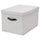 BLÄDDRARE - BLÄDDRARE Box with lid, grey/patterned, 35x50x30 cm