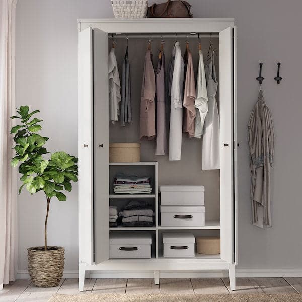 Ikea BLÄDDRARE - Box with lid, grey/patterned, 35x50x15 cm