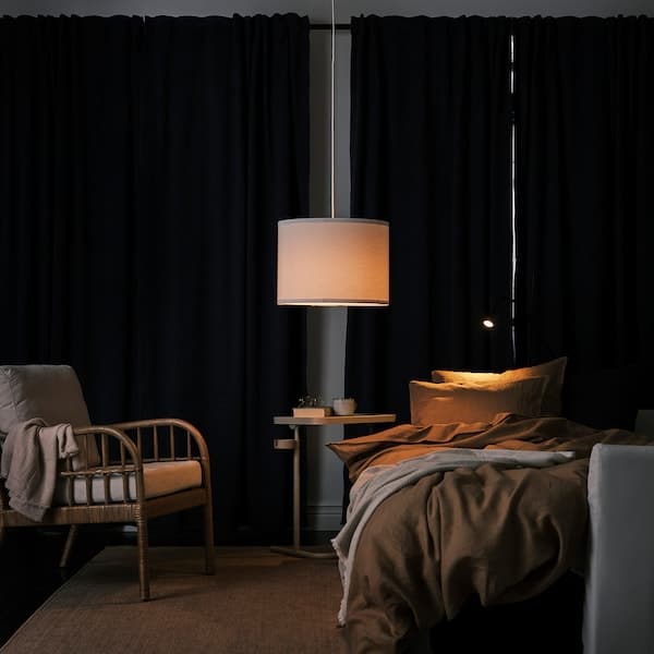 Ikea BLÅHUVA Blockout curtains, 1 pair dark blue 145x300 cm , 145x300 cm