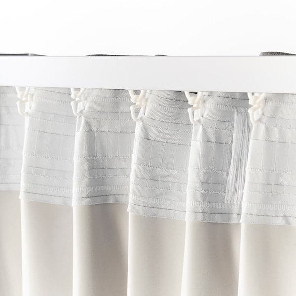 BLÅHUVA Semi-darkening curtains, 1 pair - light gray 145x300 cm - best price from Maltashopper.com 90465453