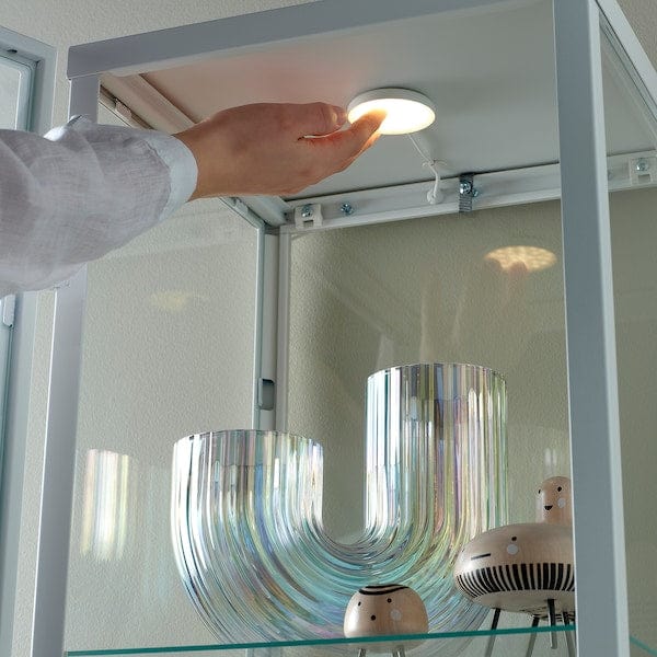 Ikea BLÅLIDEN / STRIMSÄV - Showcase with lighting, white