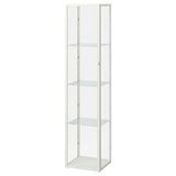 BLÅLIDEN glass-door cabinet, white, 35x32x151 cm