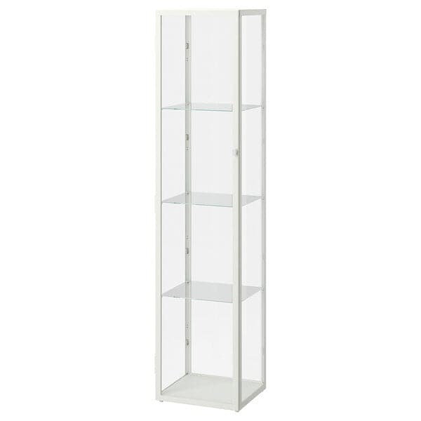 Ikea BLÅLIDEN - Glass-door cabinet, white, 35x32x151 cm