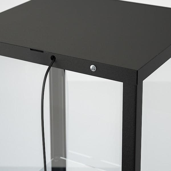 Ikea BLÅLIDEN - Glass-door cabinet, black, 35x32x151 cm