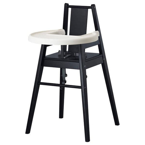 BLÅMES - Highchair with tray, black