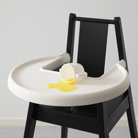 BLÅMES - Highchair with tray, black - best price from Maltashopper.com 50165079