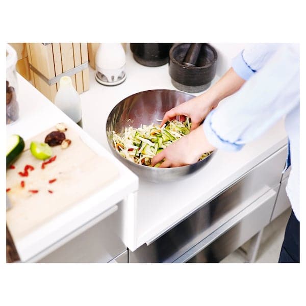 Ikea BLANDA BLANK - Bowl, stainless steel, 36 cm ,