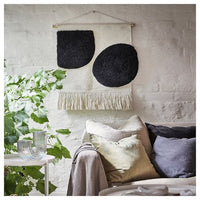BLANDSKOG - Hanging tapestry, beige/black, 70x70 cm - best price from Maltashopper.com 90538063