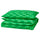 BLÅSKATA duvet cover and pillowcase, green/patterned, 150x200/50x80 cm