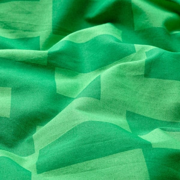Ikea BLÅSKATA - Duvet cover and pillowcase, green/patterned, 150x200/50x80 cm